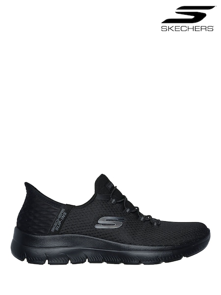 Black - Skechers Summits Diamond Dream Slip Ins Trainers