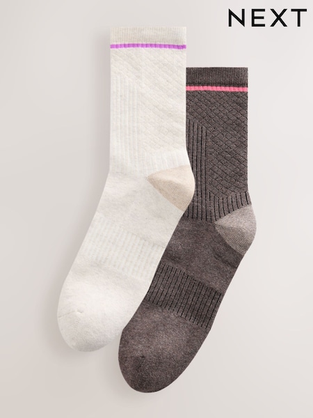 Oat/Brown - Walking Socks 2 Pack