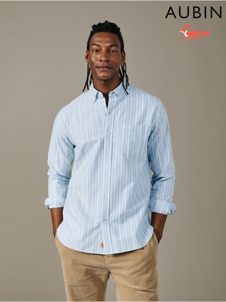 Blue - Regular Aubin Blue Aldridge Oxford Button Down Shirt