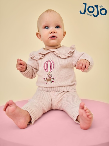 Pink Floral Peter Rabbit™ - Jojo Maman Bébé Flopsy Knit Jumper & Leggings Set