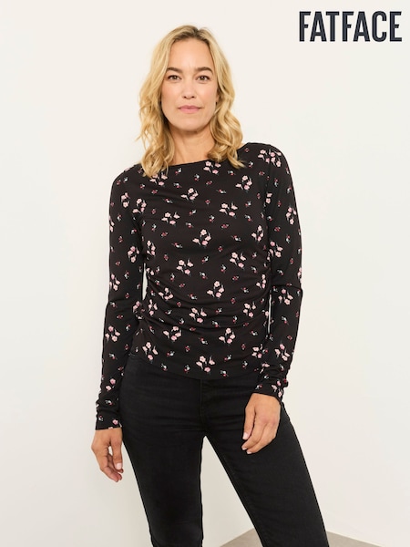 Rosas negras - Fatface Ruched Long Sleeve Top