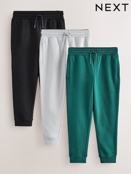 Gris/Negro/Verde azulado - Pack de 3 Pantalones de chándal (3-16años)
