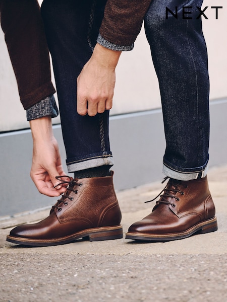 Tan Brown - Regular Leather Boots