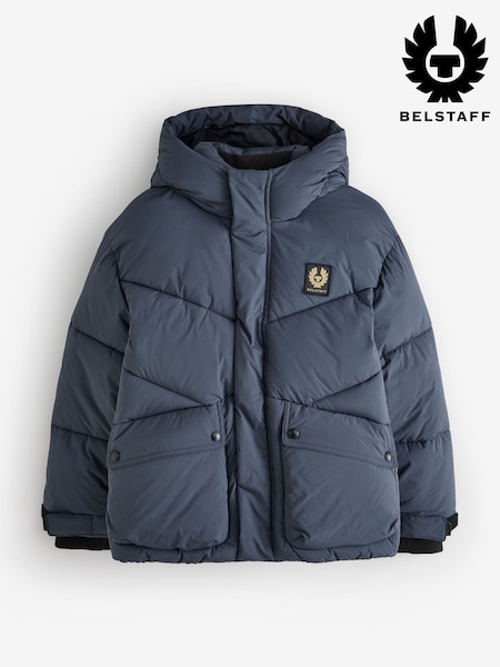 Grey - Belstaff Short Padded Coat