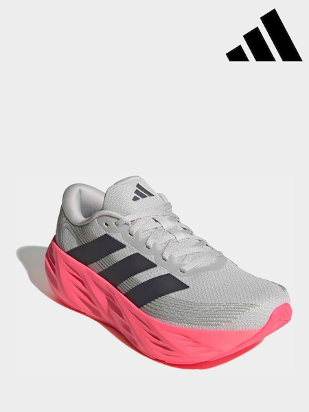 Grey/Red - Regular Adidas Galaxy 8 Running Trainers