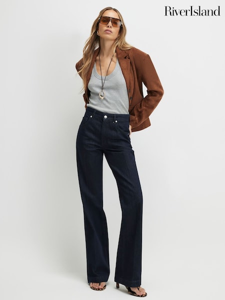 Blue - River Island Mid Rise Bootcut Jeans
