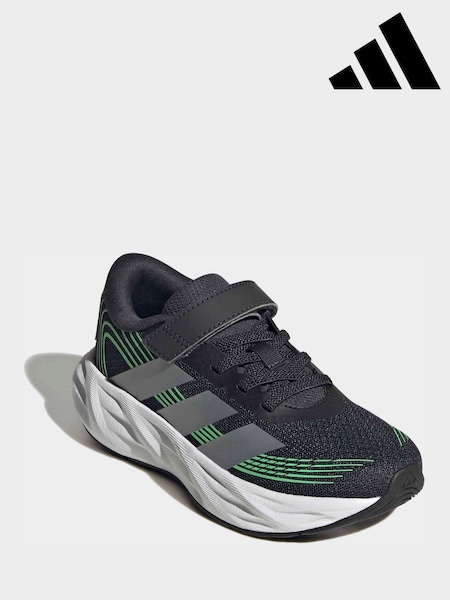 Grey/Green - Adidas Galaxy 8 Kids Trainers