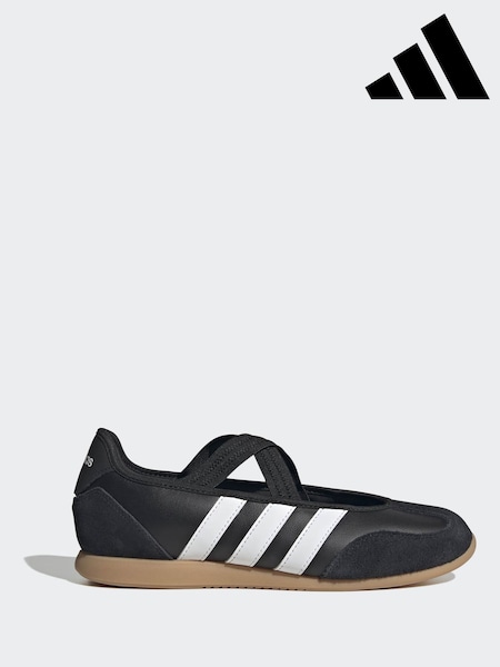 Black/White - Adidas Barreda Mary Jane Ballet Trainers