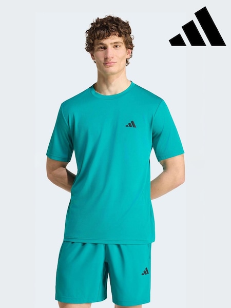 Verde azulado - Regular Adidas Workout Essentials Base T-shirt