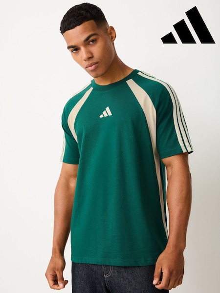 Vert - Regular Adidas Seasonal Essentials Colorblock T-shirt