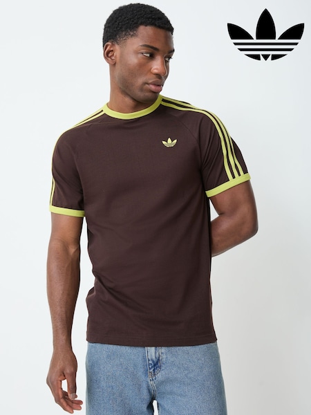Brown - Regular Adidas Originals 3-stripes T-shirt
