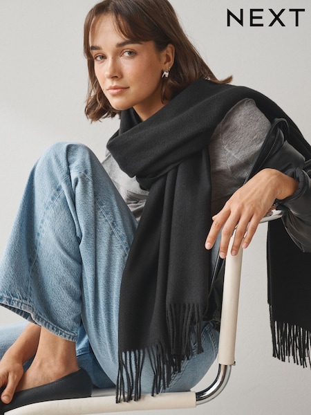 Black - Midweight Scarf