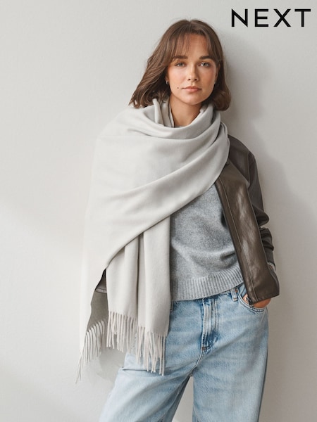 Light Grey - Midweight Scarf