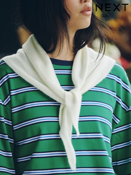 Weiß - Small Triangle Scarf