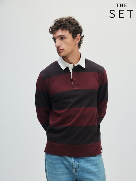 莓紅色 - Regular The Set 2pk Rugby Tops