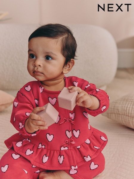 Red Heart - Baby Sweat Top And Joggers Set 2 Piece (0mths-2yrs)