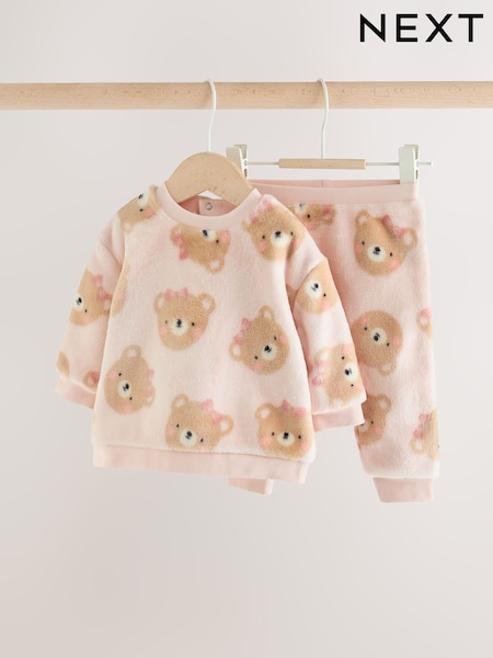 وردي دب - Baby Fleece Sweater And Leggings Set 2 Piece (0mths-2yrs)
