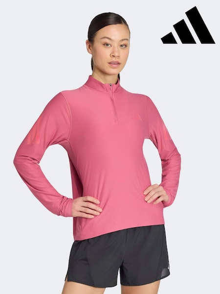 Яскраво-рожевий - Adidas Adi365 Iconic Running Half-zip Hoodie