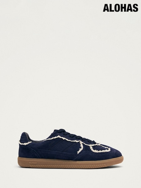أزرق - Alohas Tb.490 Crochet Leather Trainers