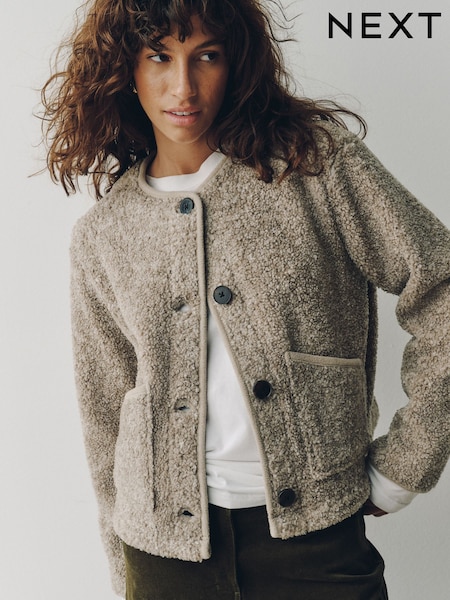 Neutral - Button Up Teddy Borg Jacket