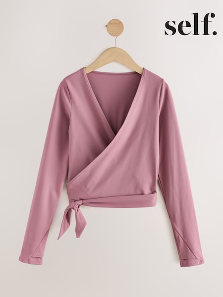 粉紫色 - Self. Cross Over Ballet Top