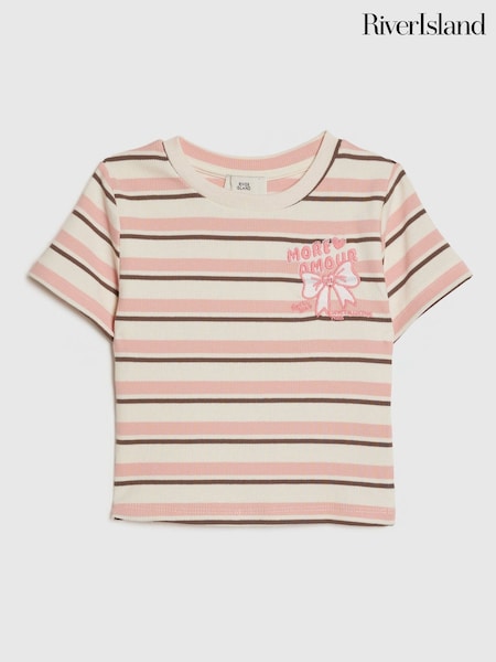 Pink - River Island Stripe Baby T-shirt