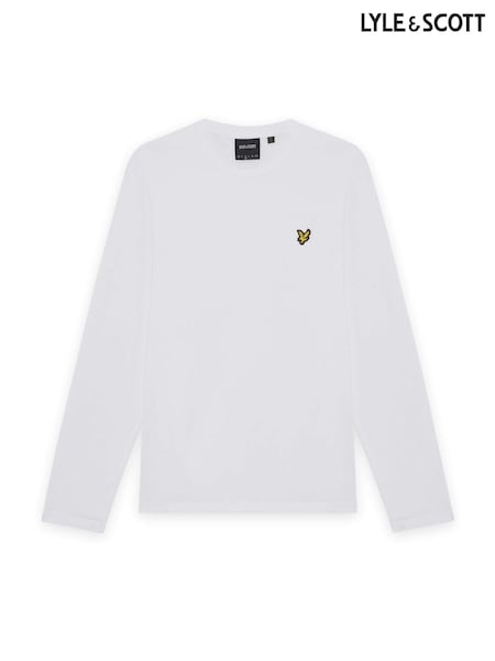 White - Regular Lyle & Scott Boxy Fit Long Sleeve T-shirt