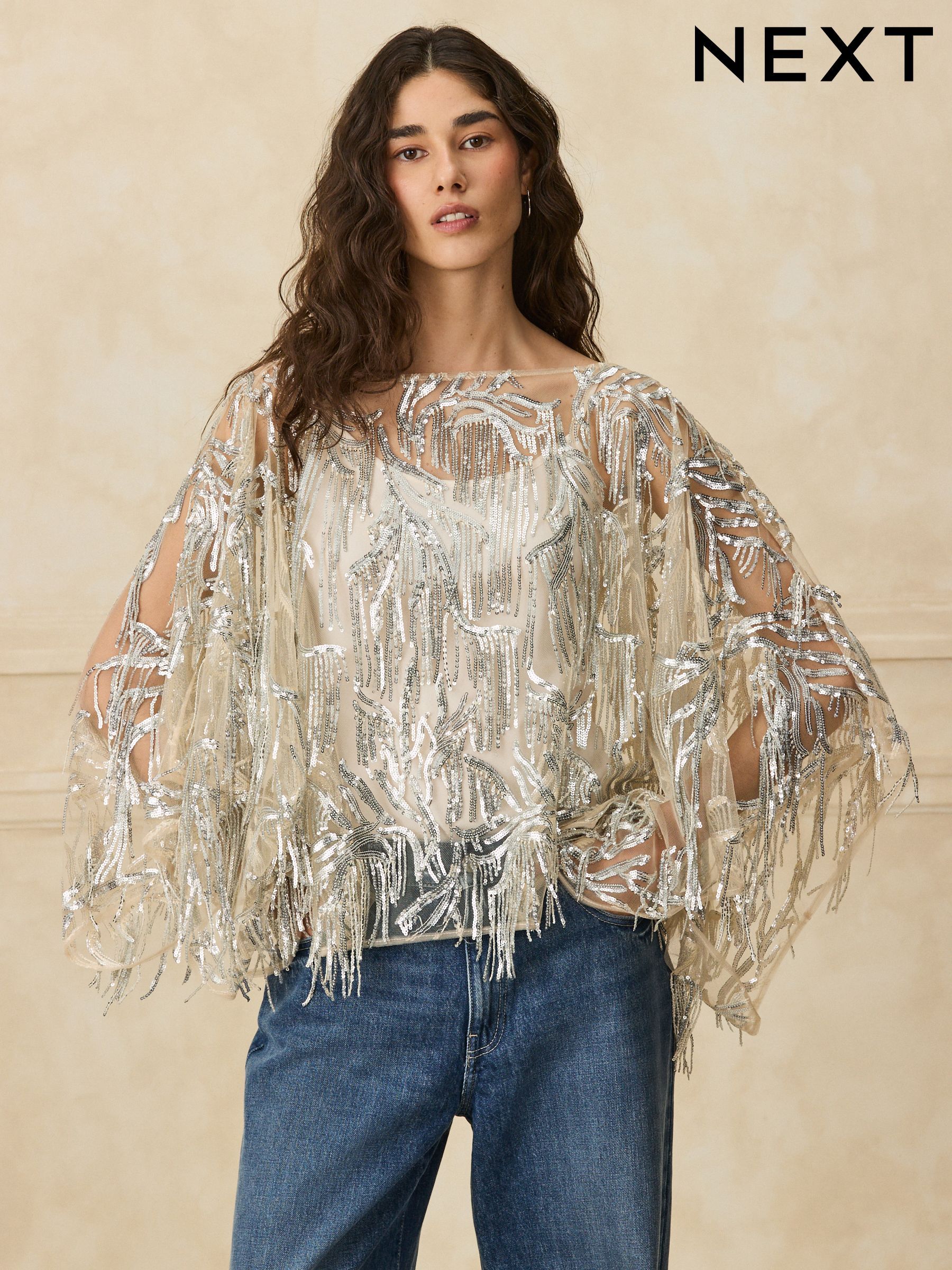 Women's Silver Tops | Silver Crop Tops & Sparkly Tops | Next USA