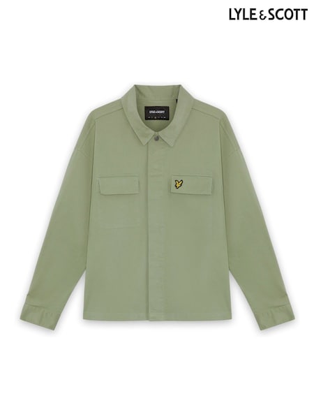 Green - Regular Lyle & Scott Washed Overshirt