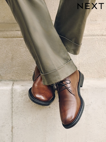 Brun - Regular Smart Leather Chukka Boots
