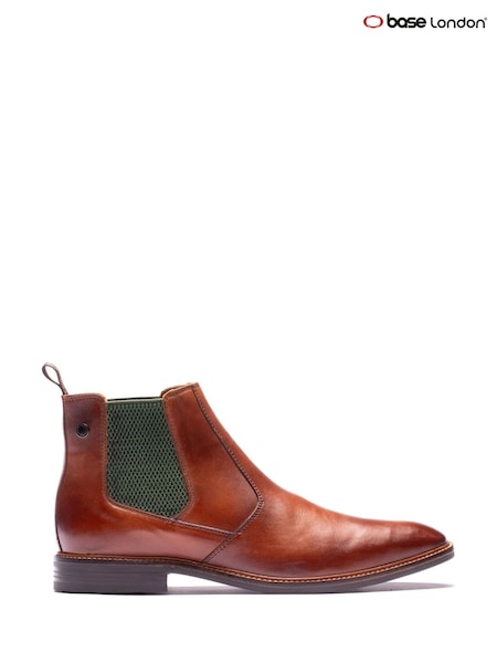 Tan - Regular Base London Kensington Chelsea Leather Boots