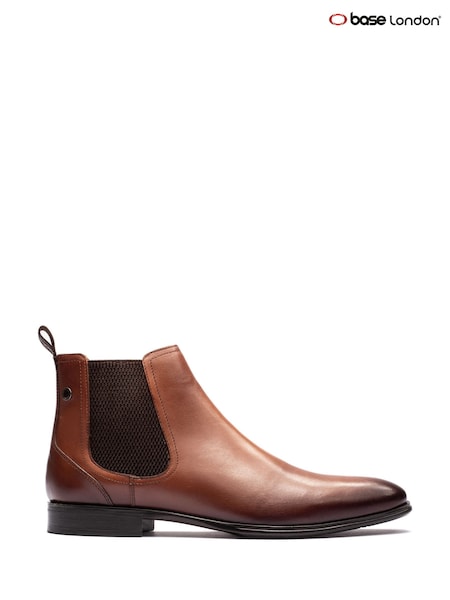 Tan - Regular Base London Ellison Chelsea Leather Boots
