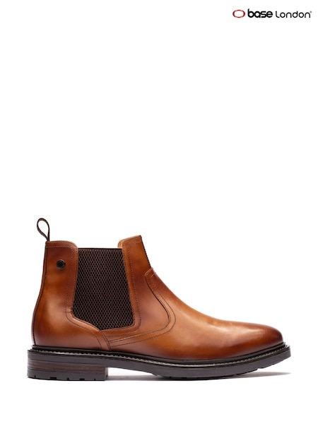 Tan - Regular Base London Smith Chelsea Leather Boots