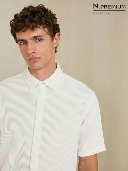 White - Regular N. Premium Textured Jersey Short Sleeve Shirt