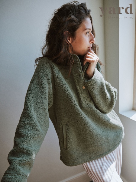 Sage Green - Borg Jacket