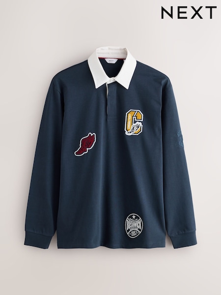 Navy Badge - Regular Rugby Shirt
