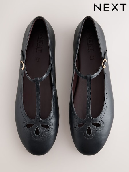 Black - Forever Comfort® Leather Mary Jane Shoes