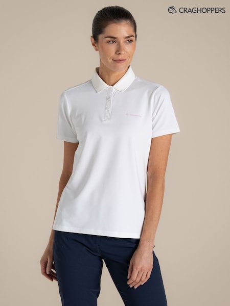 Cream - Craghoppers Nosilife Thornbury Short Sleeved Polo Top