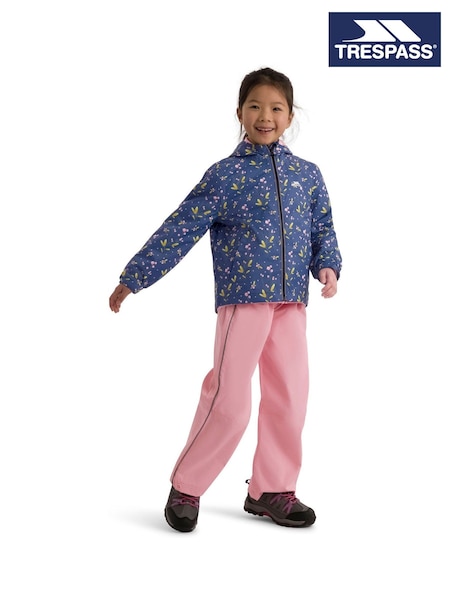Blå - Trespass Kinley Rain Jacket And Trousers Set