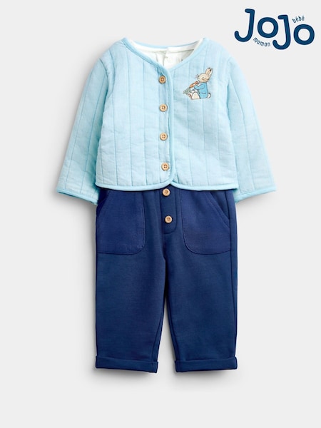 Көк Питер қояны - Jojo Maman Bébé Jacket, Bodysuit & Leggings 3-piece Set
