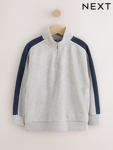 Boz - Fermuarlı Sweatshirt (3-16il)