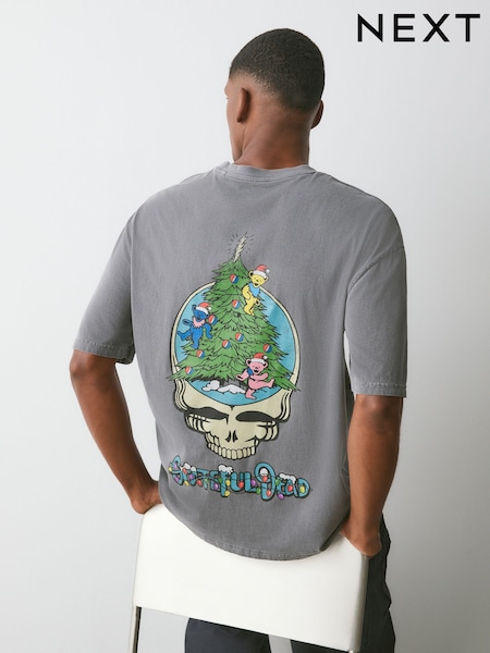 Grey Grateful Dead - Regular Christmas T-shirt