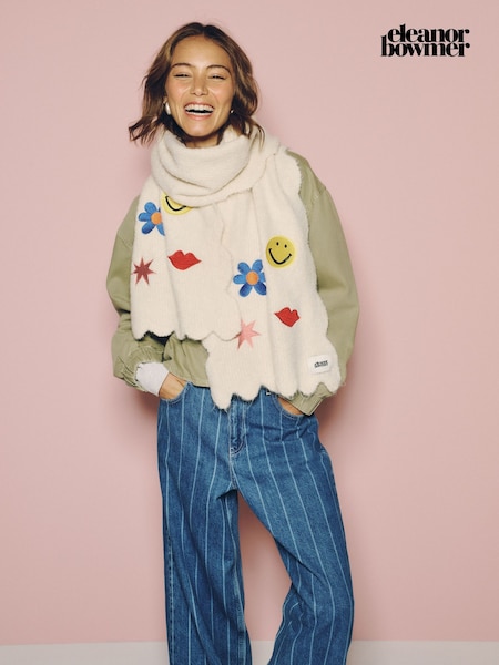 Cream - Eleanor Bowmer Knitted Scarf