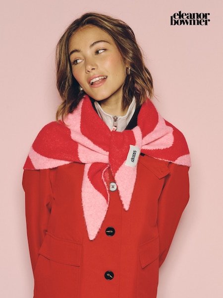 Pink/Red Wave Triangle - Eleanor Bowmer Knitted Scarf