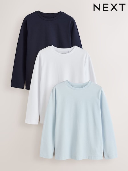 მრავალჯერადი - Long Sleeve Crew Neck Heavyweight T-shirts 3 Pack