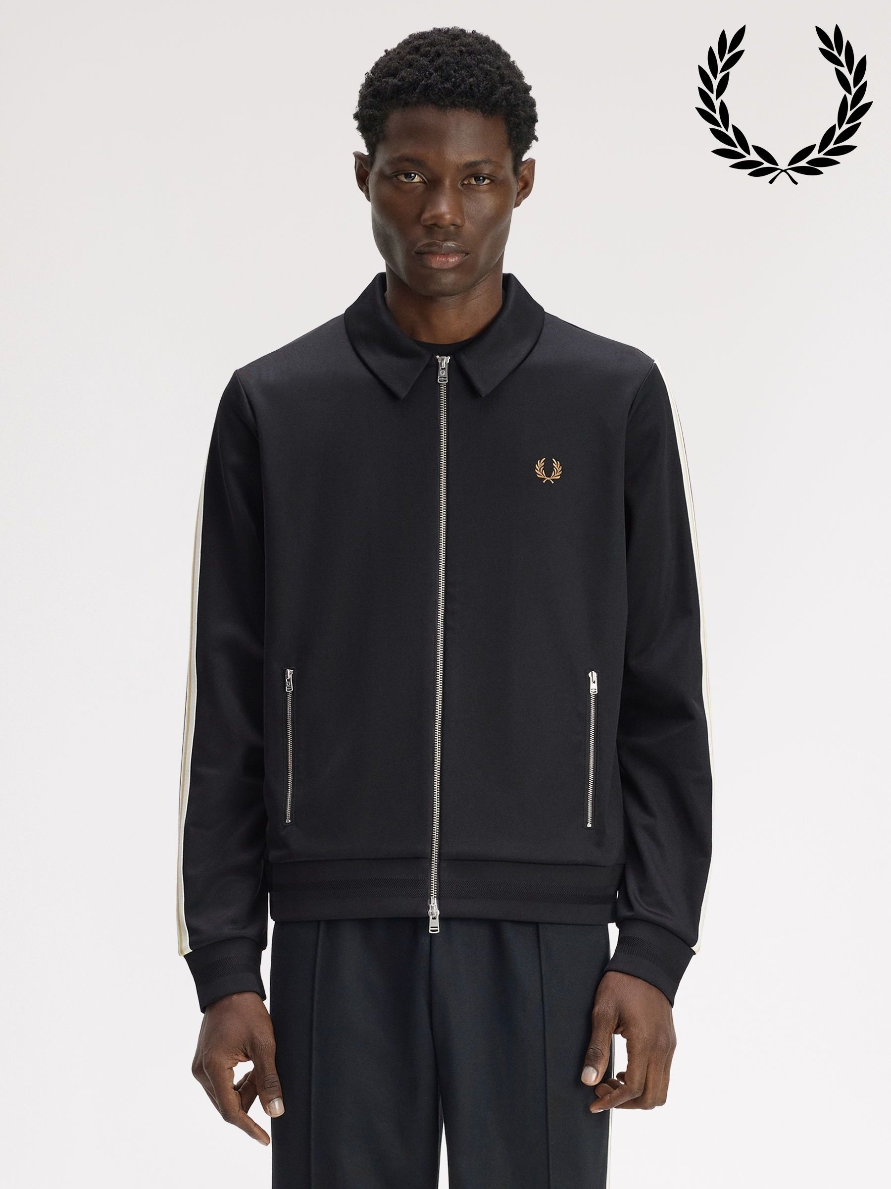 Buy Men's Jackets Fred Perry Zip Through Online | Next Gibraltar