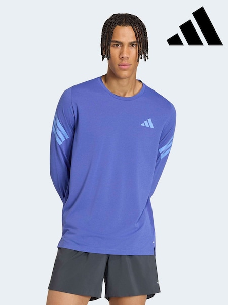 Blue - Regular Adidas Adi365 Iconic/// Running Long Sleeve T-shirt