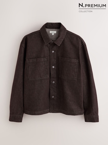 Brown Rinse - Regular N. Premium Boxy Denim Overshirt