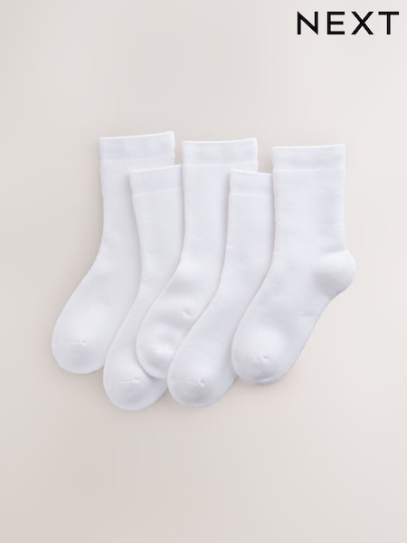 White - Warm Thermal Rich Socks 5 Pack