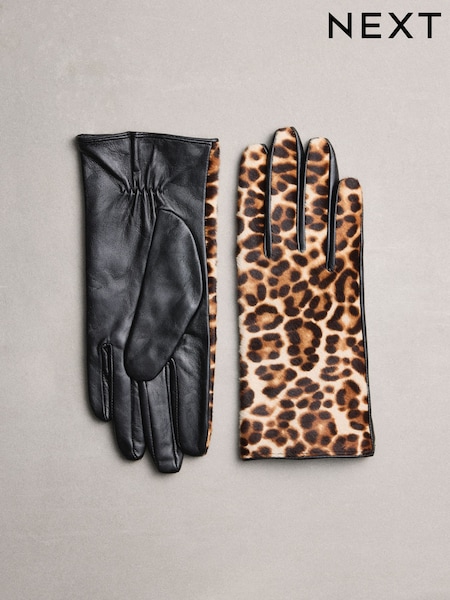 Animal Hair On - Leather Gloves